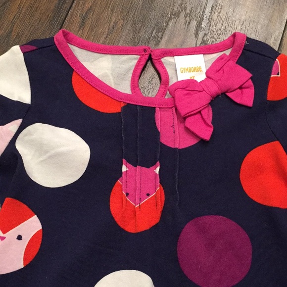 Gymboree 2 Piece Animal Polka Dot Dress 2T - Picture 2 of 7